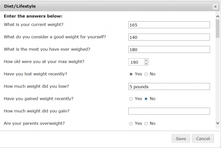 Food preference questions